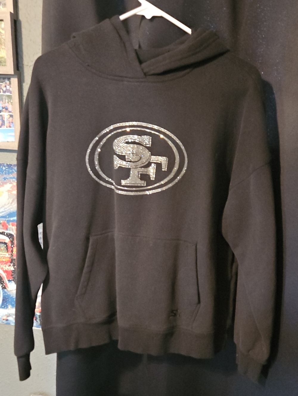 Black SF Logo Women's Hoodie Sweater